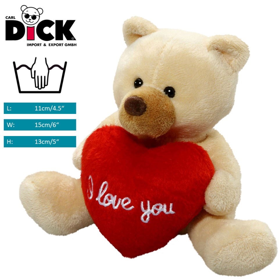 Teddy Bear with Heart beige | soft toy | stuffed animal | plush toy