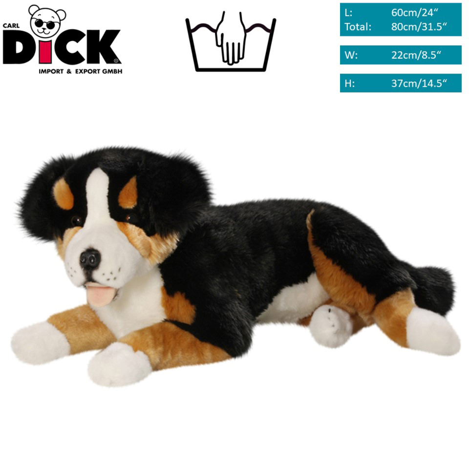 Bernese Mountain Dog lying | soft toy | stuffed animal | plush toy