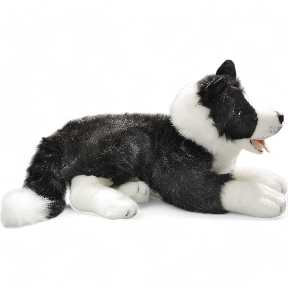 Border Collie lying | soft toy | stuffed animal | plush toy