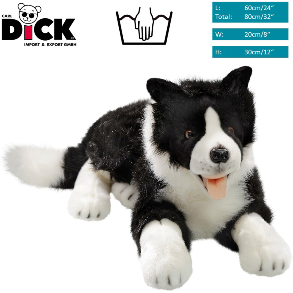 Border Collie lying | soft toy | stuffed animal | plush toy