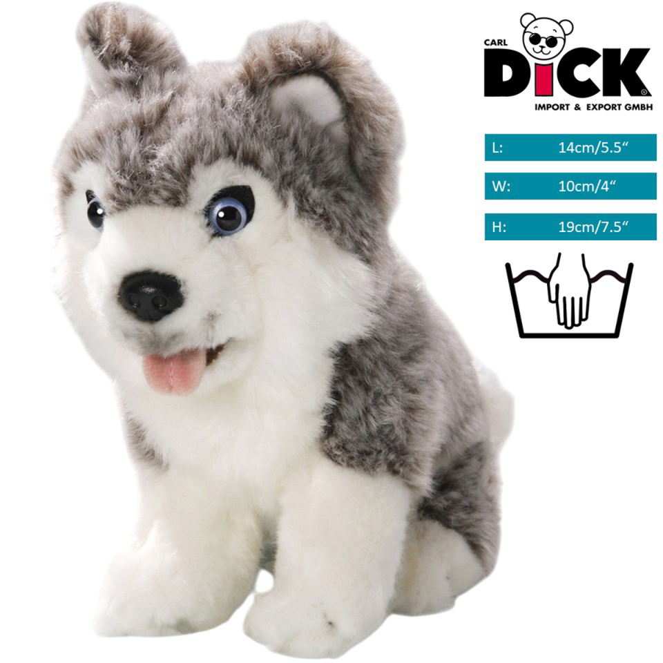Plüschtier: Husky sitzend | Kuscheltier | Stofftier