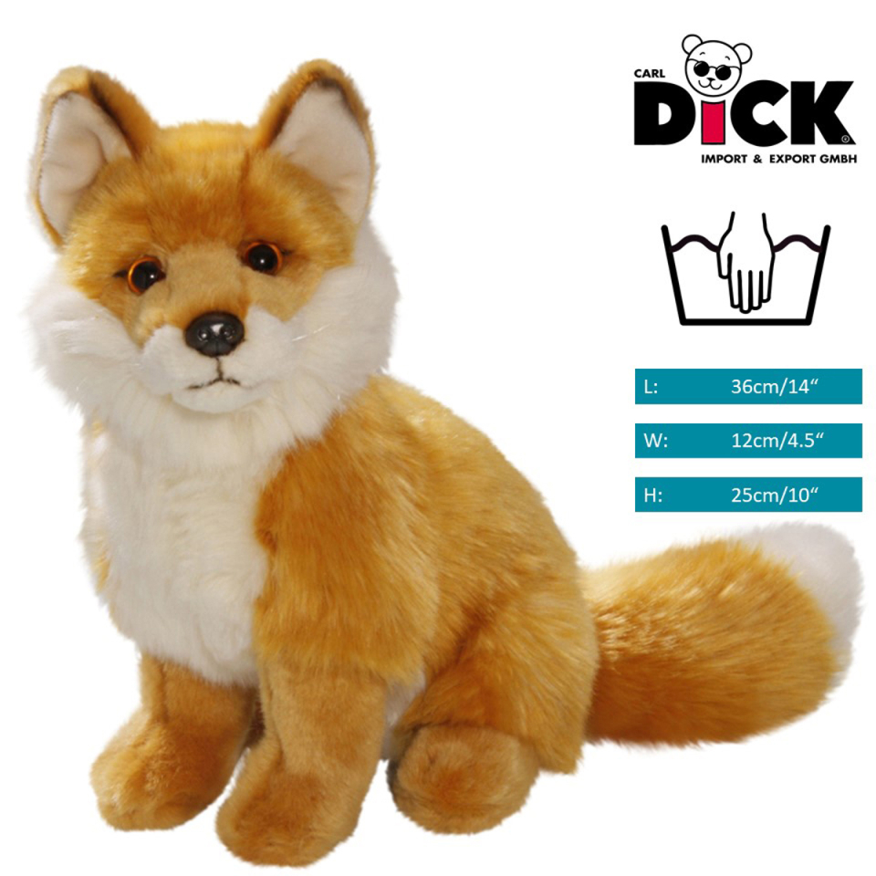 Plüschtier: Fuchs sitzend | Kuscheltier | Stofftier