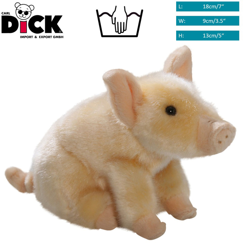 Plüschtier: Schwein sitzend | Kuscheltier | Stofftier