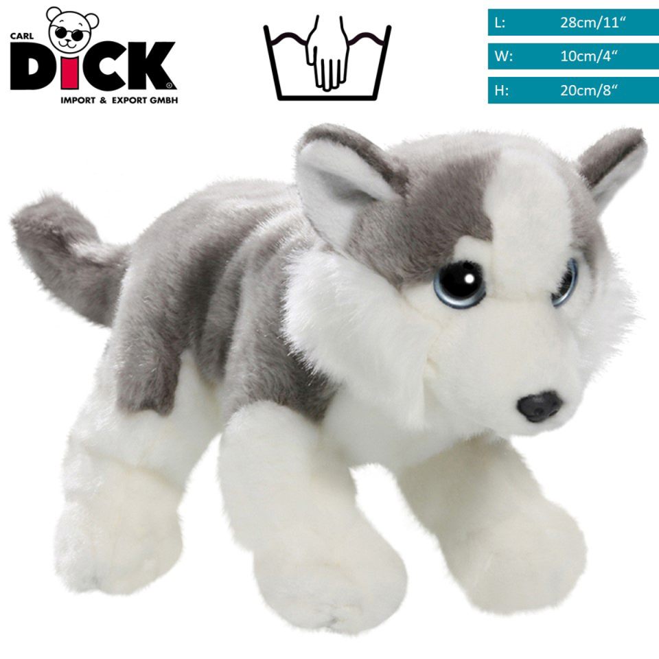 Plüschtier: Husky mit großen Augen | Kuscheltier | Stofftier