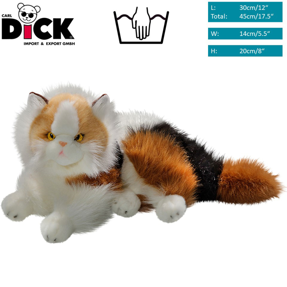 Cat Calico lying | soft toy | stuffed animal | plush toy