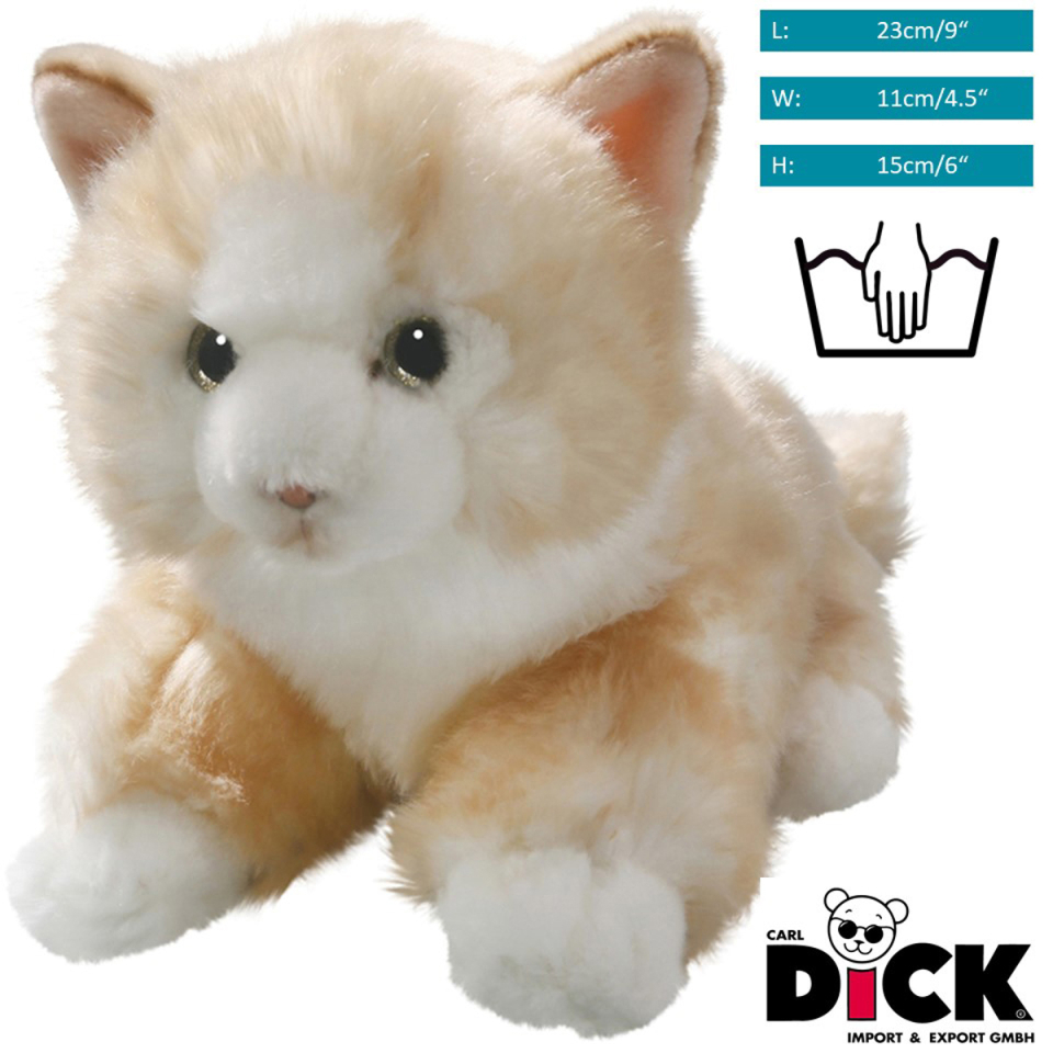 Cat lying beige | soft toy | stuffed animal | plush toy