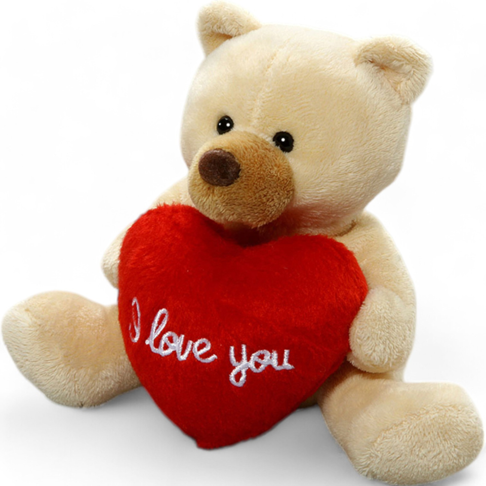 Teddy Bear with Heart beige | soft toy | stuffed animal | plush toy
