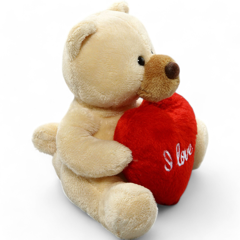 Teddy Bear with Heart beige | soft toy | stuffed animal | plush toy