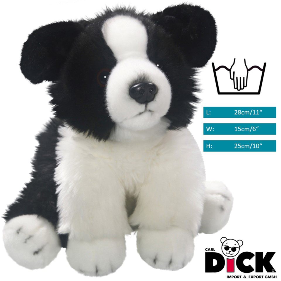 Plüschtier: Border Collie sitzend | Kuscheltier | Stofftier