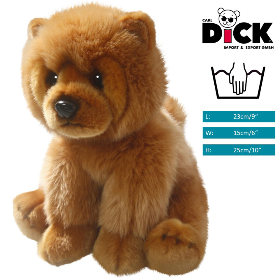 Plüschtier: Chow-Chow Hund sitzend | Kuscheltier | Stofftier