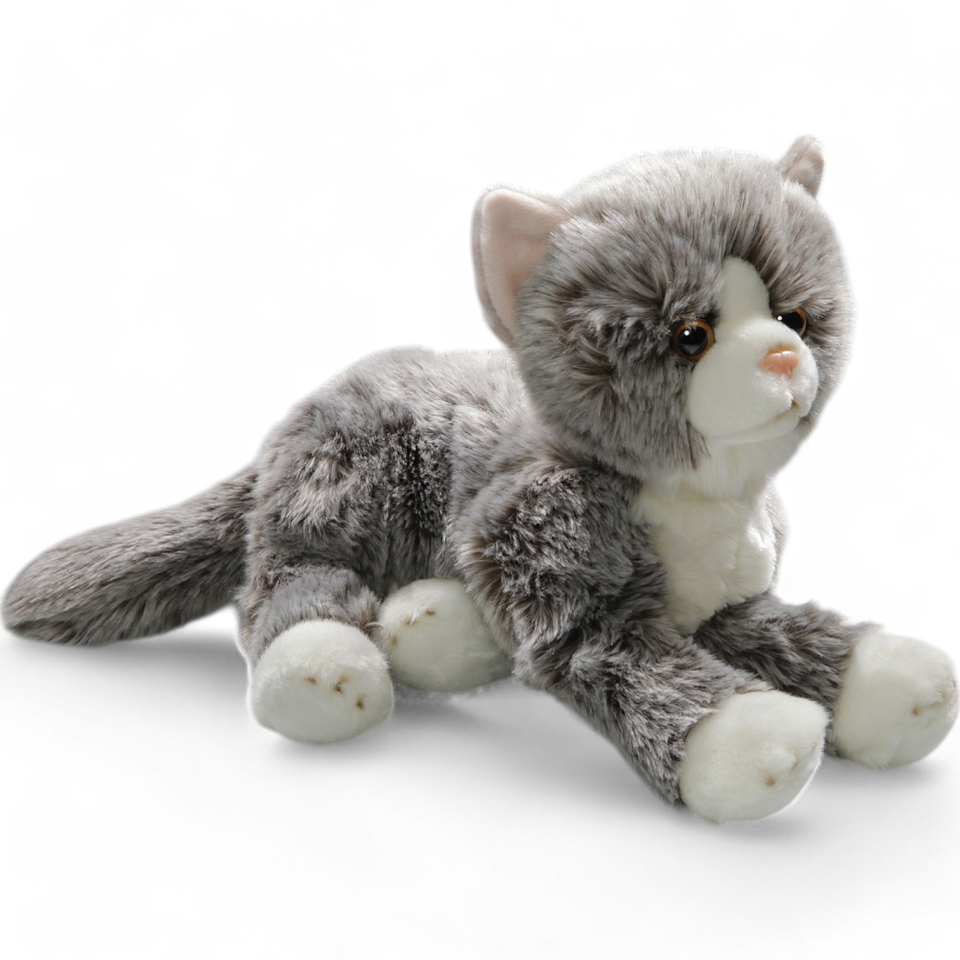 Plüschtier: Katze grau | Kuscheltier | Stofftier