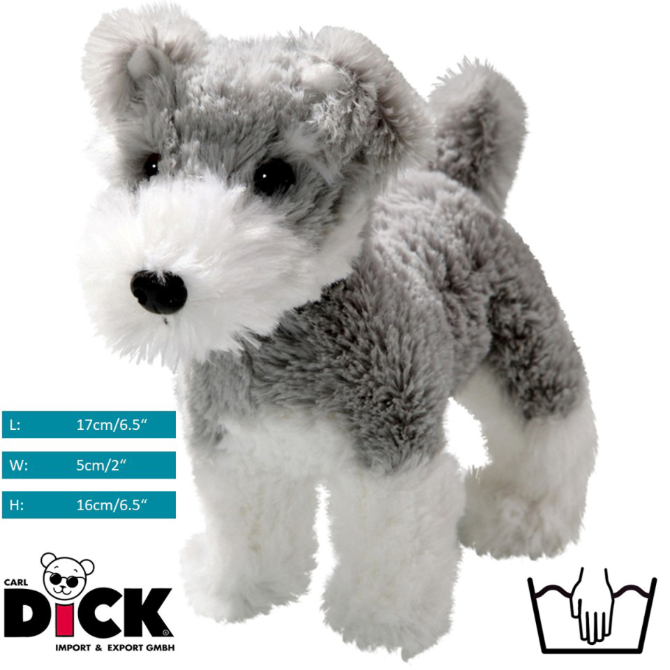 Schnauzer Terrier standing | soft toy | stuffed animal | plush toy