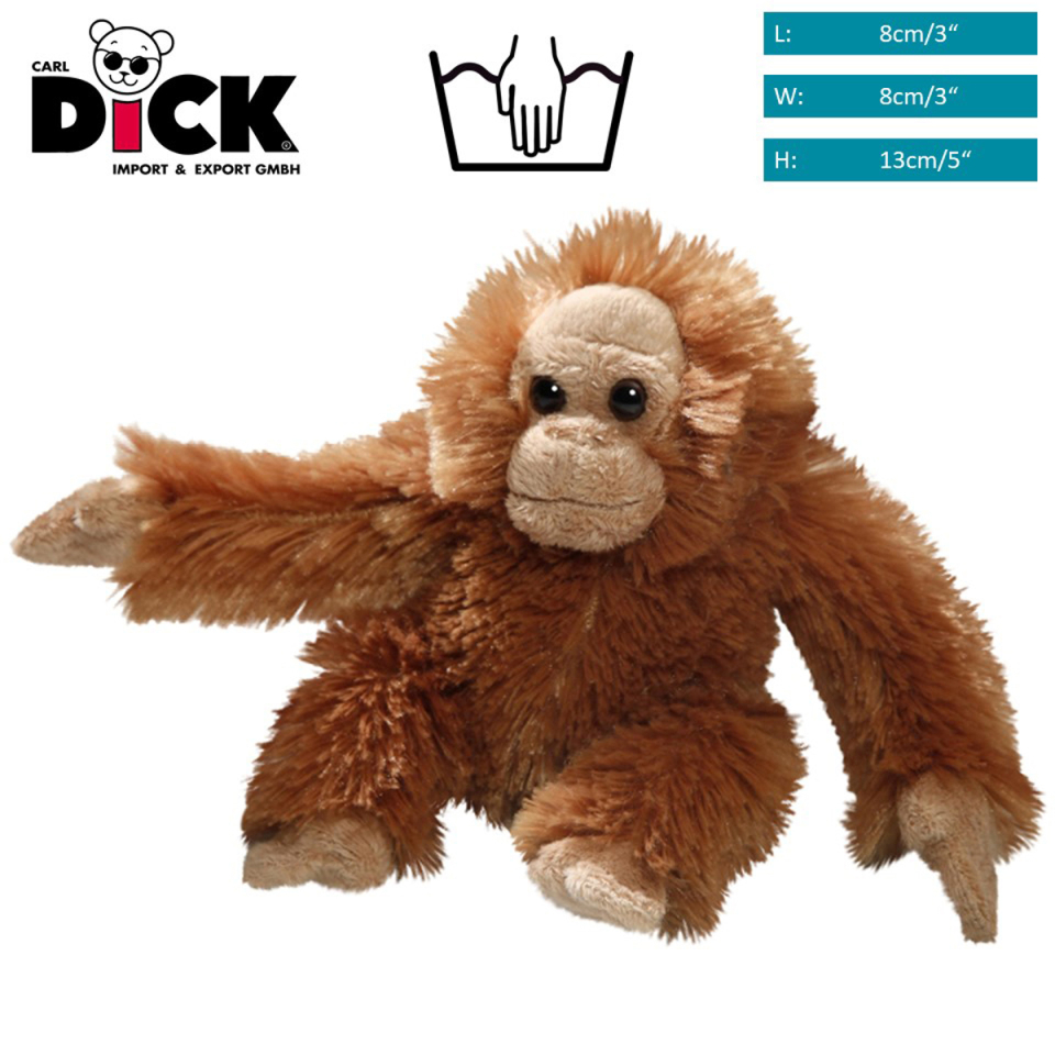Orangutan monkey sitting | soft toy | stuffed animal | plush toy