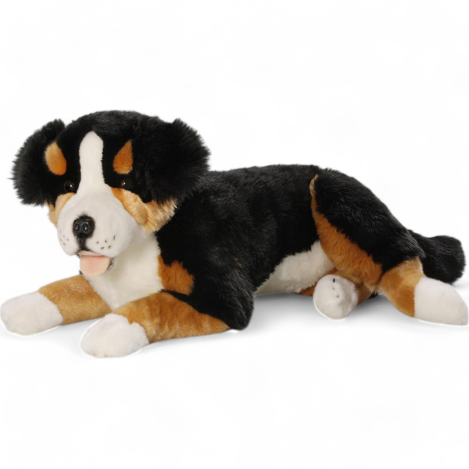 Bernese Mountain Dog lying | soft toy | stuffed animal | plush toy