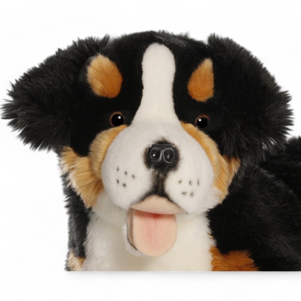 Bernese Mountain Dog lying | soft toy | stuffed animal | plush toy