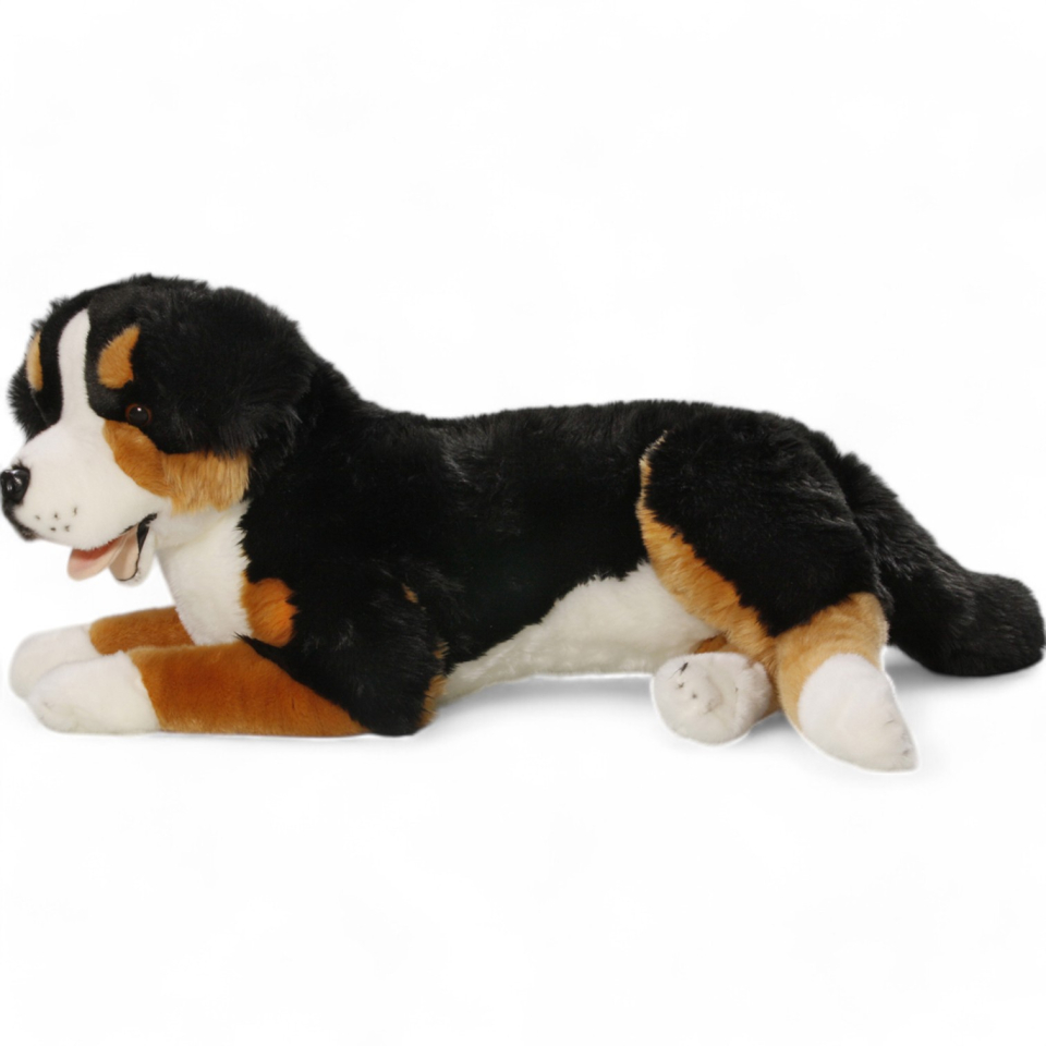 Bernese Mountain Dog lying | soft toy | stuffed animal | plush toy