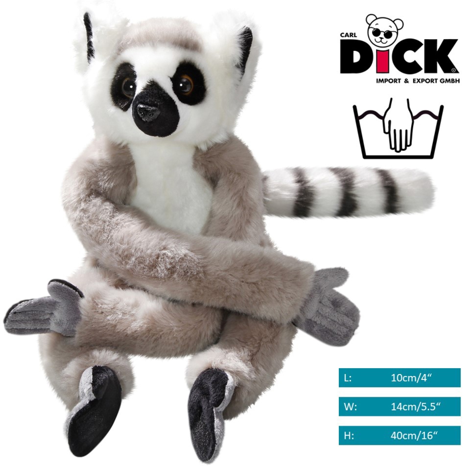 Katta, Lemur with hook and loop | soft toy | stuffed animal | plush toy