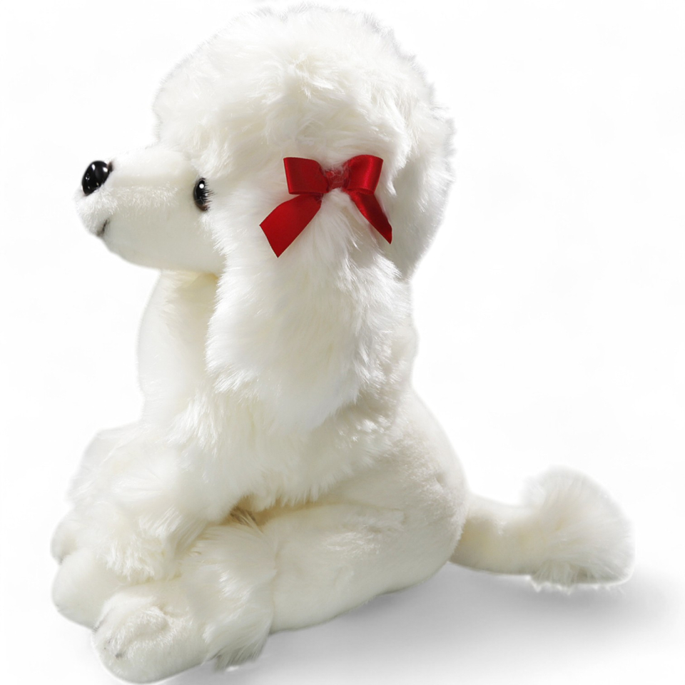 Poodle white sitting | soft toy | stuffed animal | plush toy