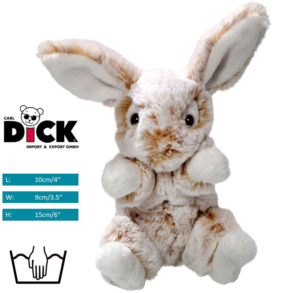 Plüschtier: Hase sitzend beige | Kuscheltier | Stofftier