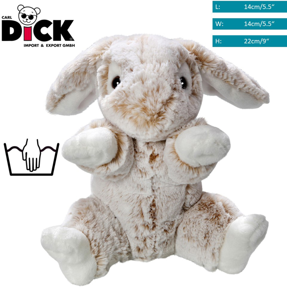 Plüschtier: Hase sitzend beige | Kuscheltier | Stofftier