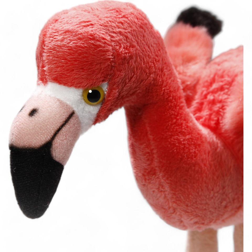 Plüschtier: Flamingo mit biegbaren Beinen | Kuscheltier | Stofftier