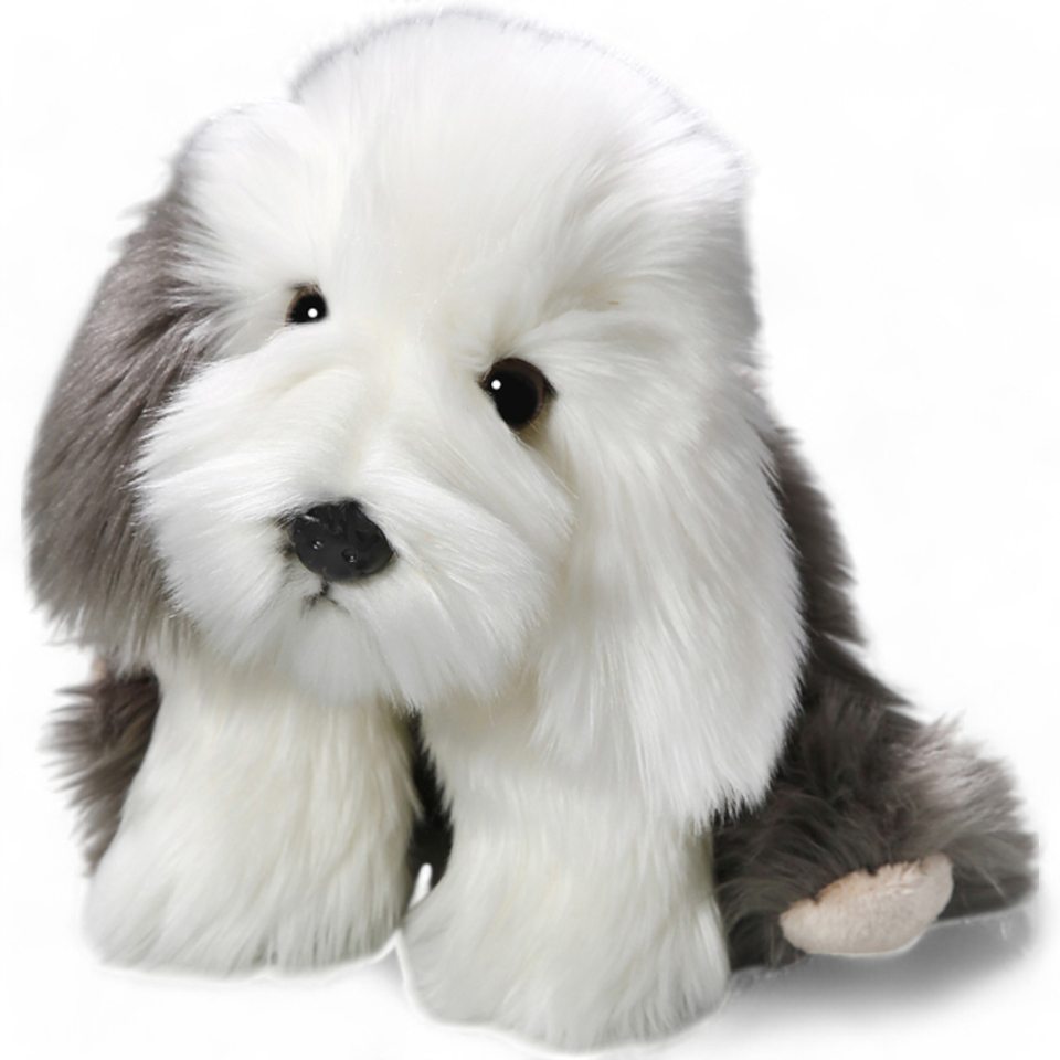 Bobtail, Old English Sheepdog sitting | soft toy | stuffed animal | plush toy