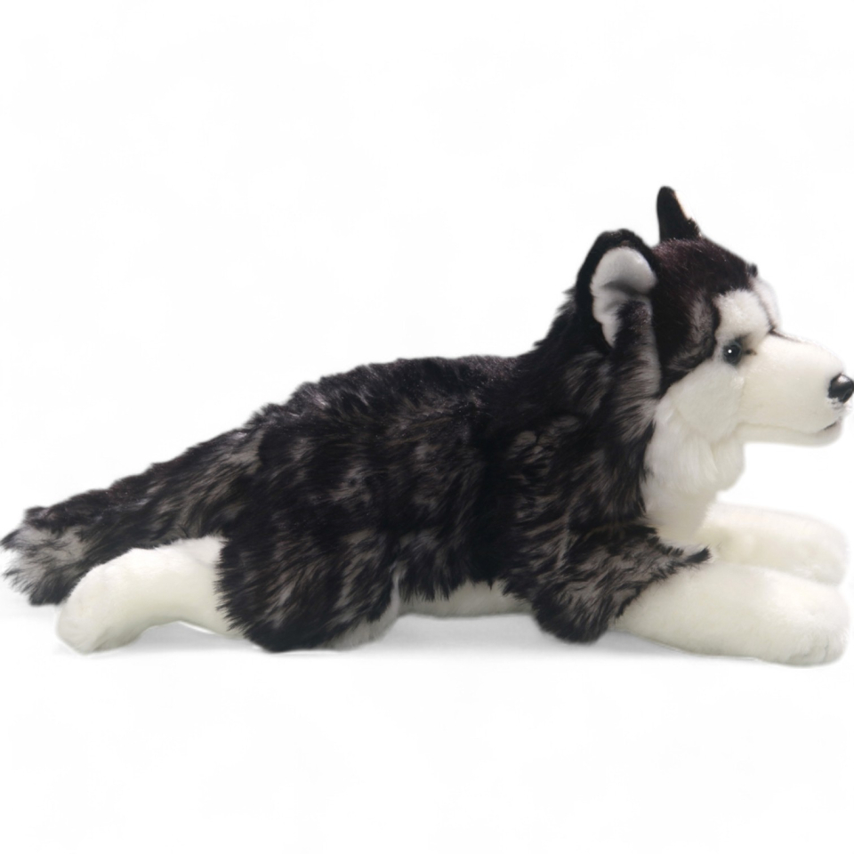 Husky black lying | soft toy | stuffed animal | plush toy