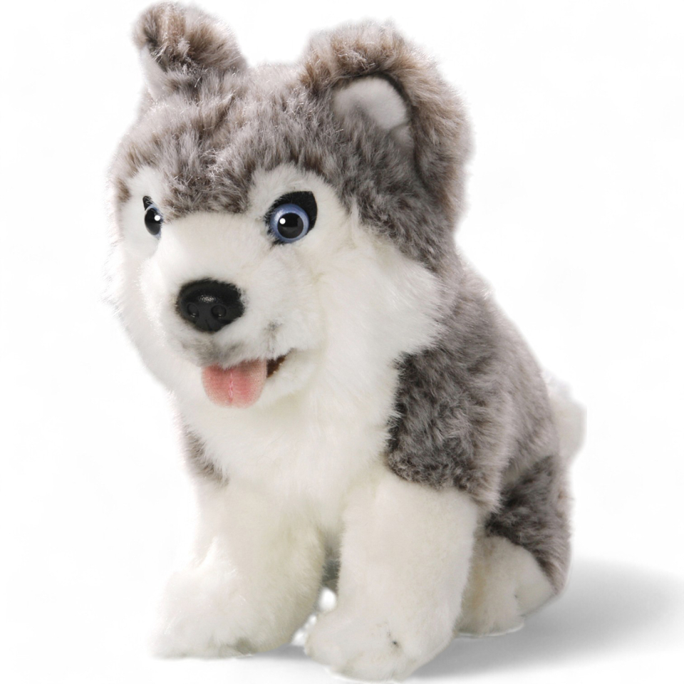 Plüschtier: Husky sitzend | Kuscheltier | Stofftier