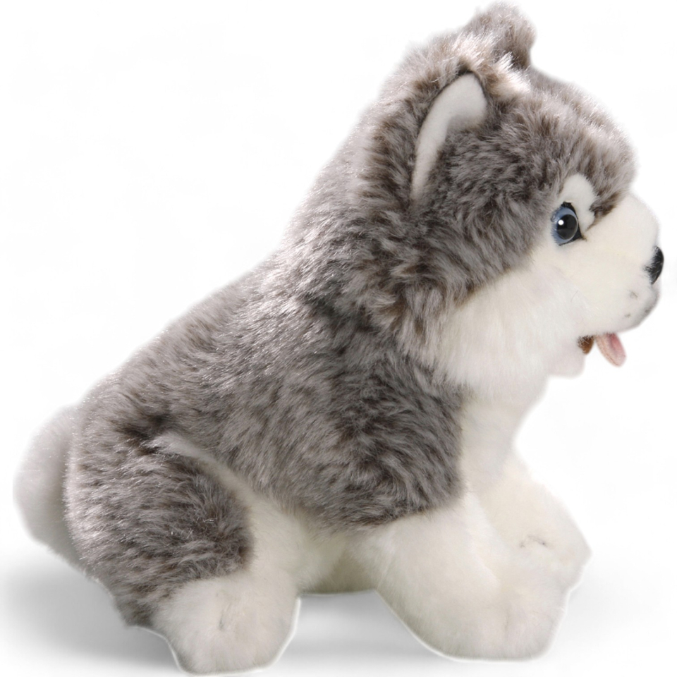 Plüschtier: Husky sitzend | Kuscheltier | Stofftier