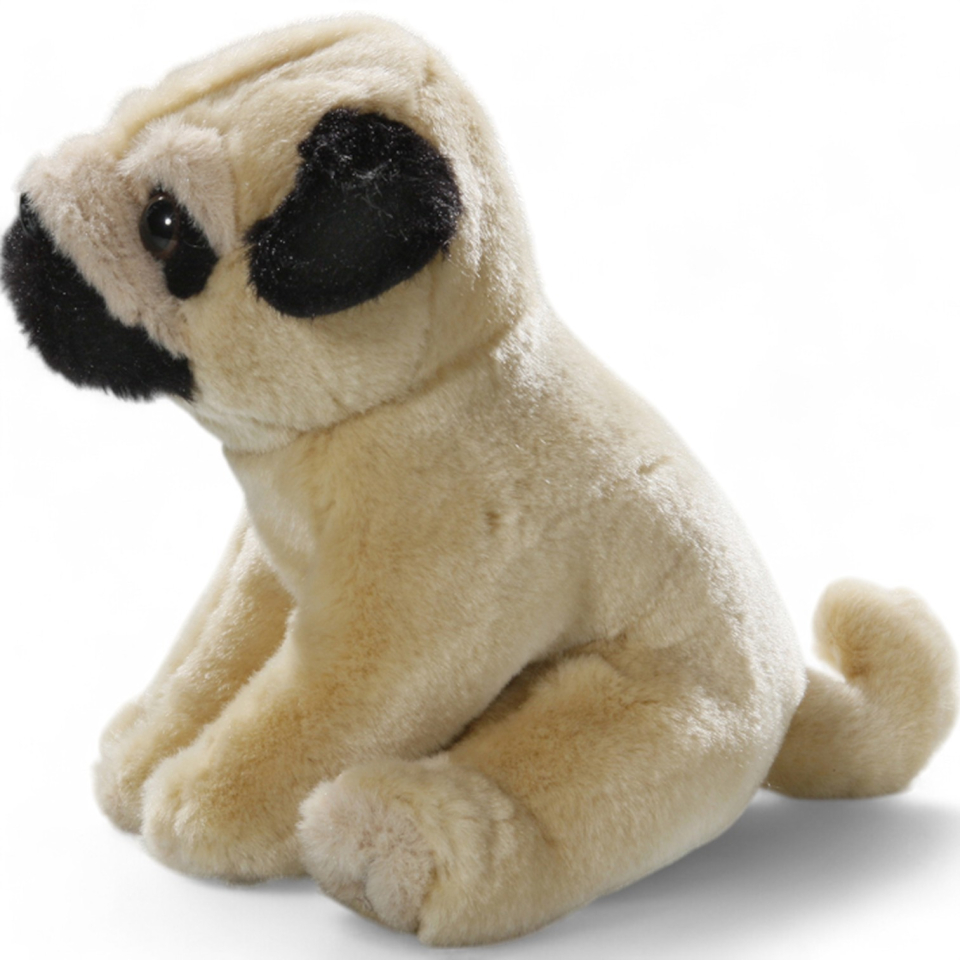Bulldogge, Pug sitting | soft toy | stuffed animal | plush toy