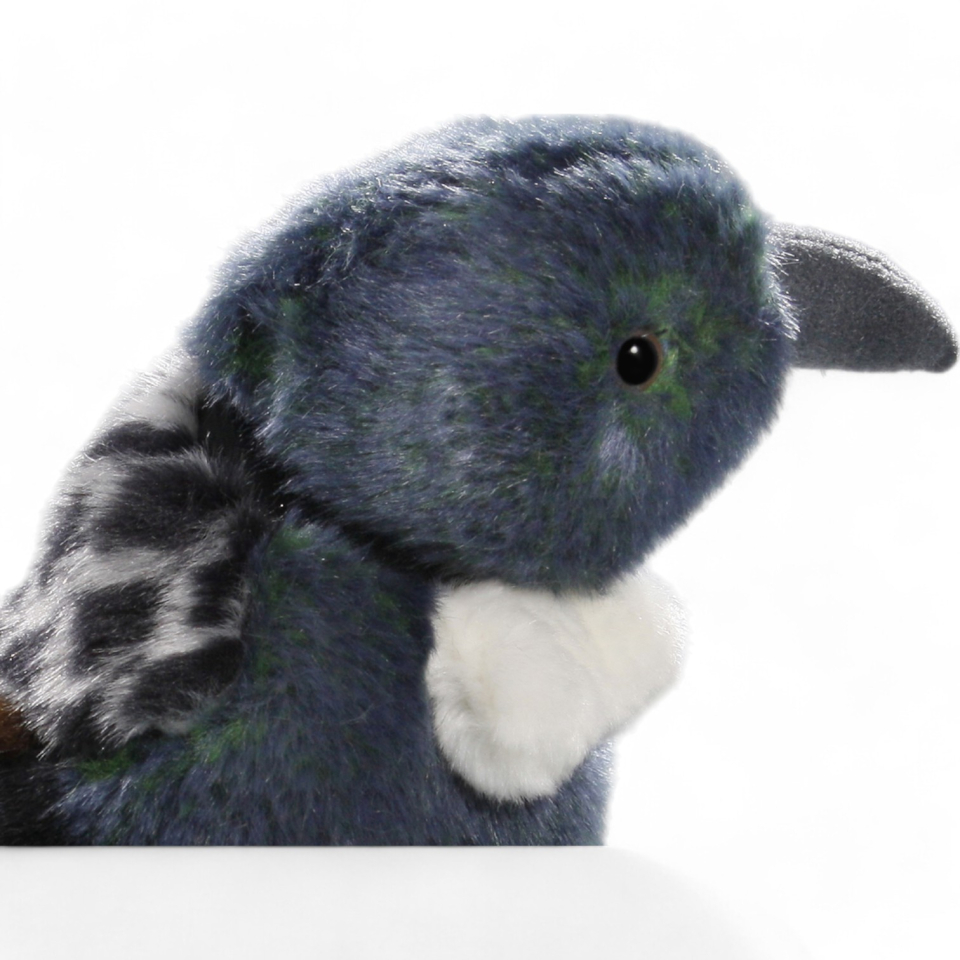 Plüschtier: Tui Vogel mit drehbaren Kopf | Kuscheltier | Stofftier