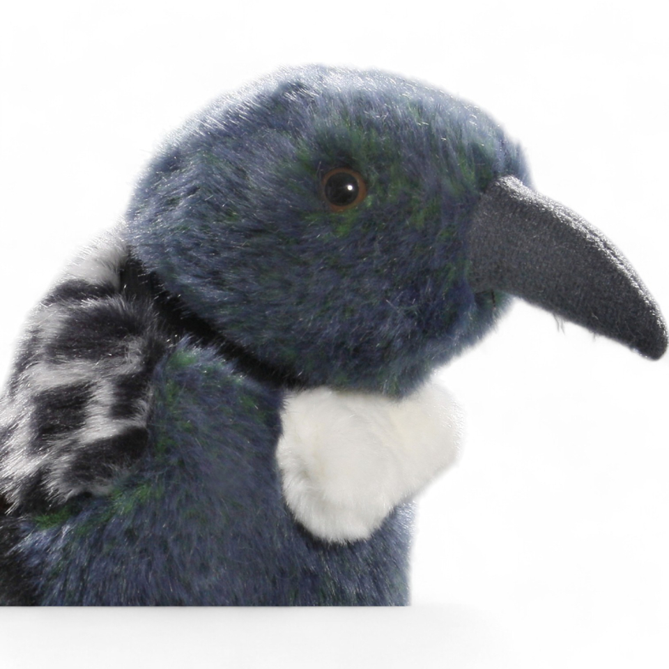 Plüschtier: Tui Vogel mit drehbaren Kopf | Kuscheltier | Stofftier