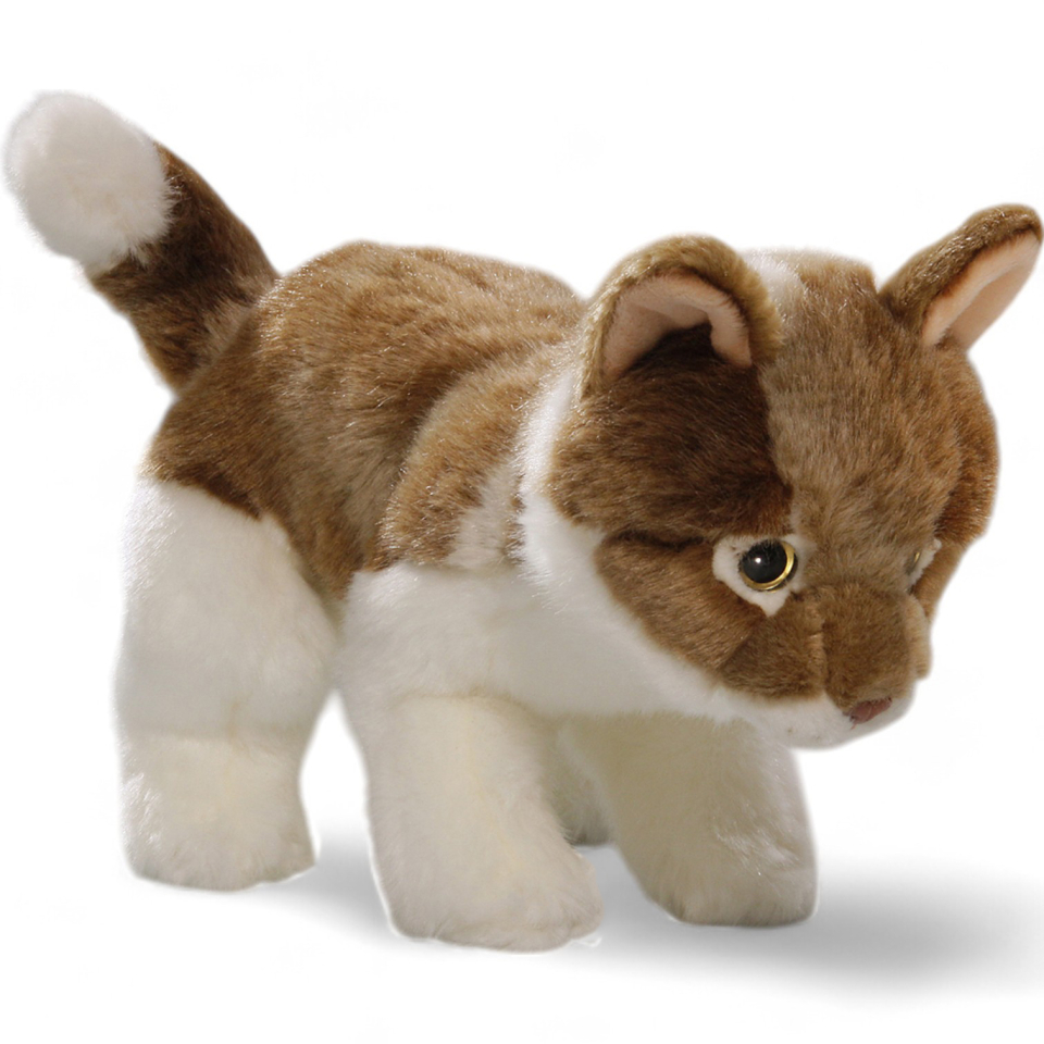 Cat brown-white | soft toy | stuffed animal | plush toy