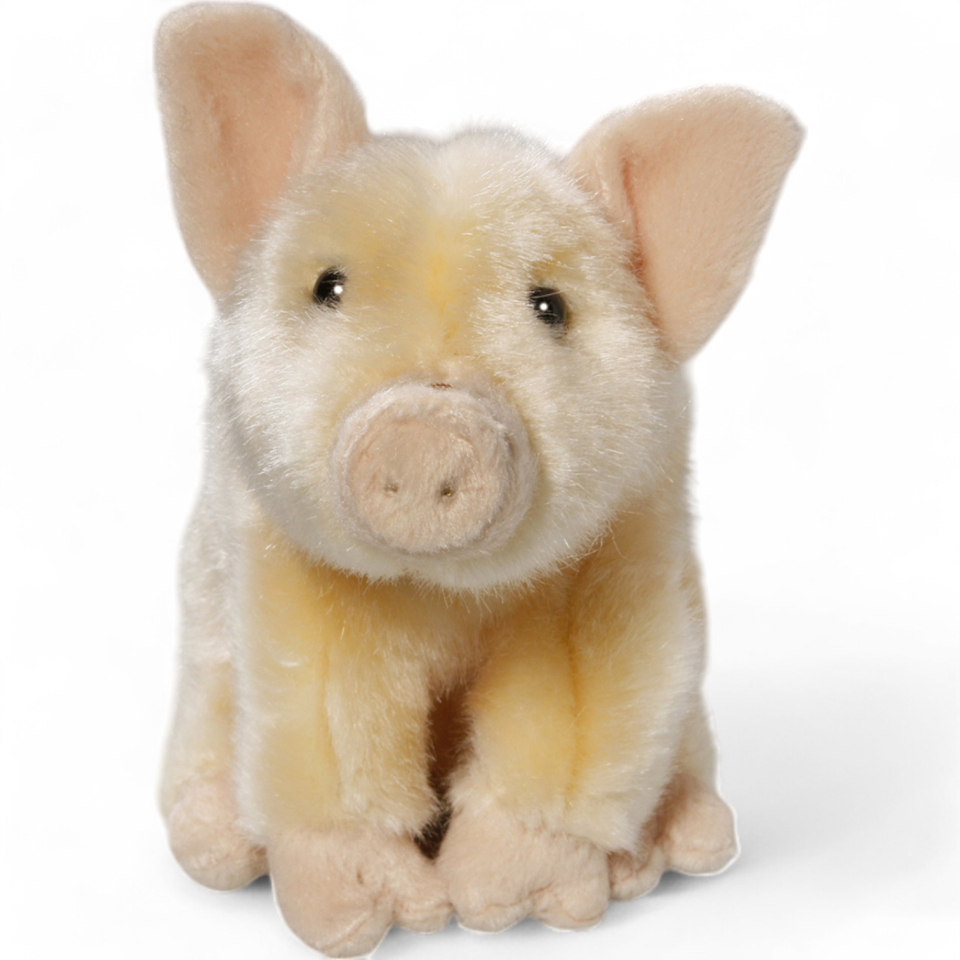 Plüschtier: Schwein sitzend | Kuscheltier | Stofftier