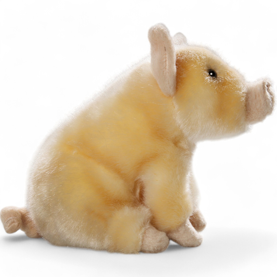 Plüschtier: Schwein sitzend | Kuscheltier | Stofftier