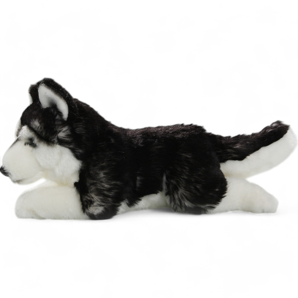 Husky black lying | soft toy | stuffed animal | plush toy