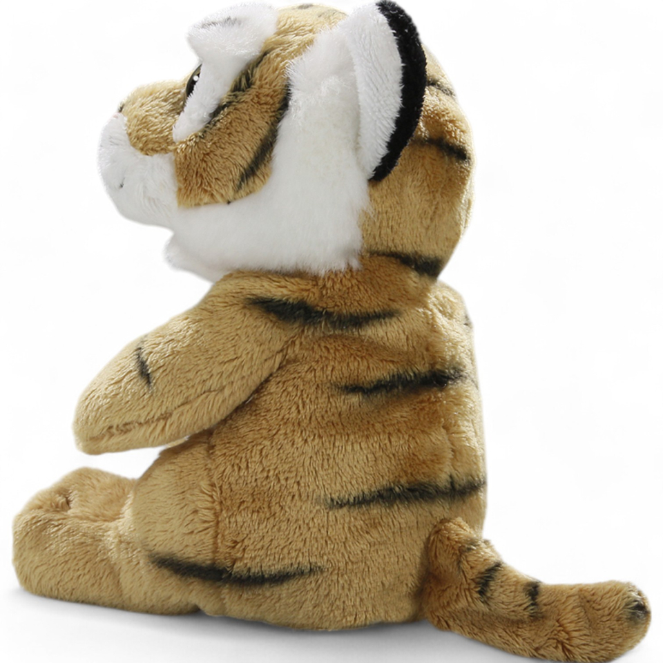Plüschtier: Tiger braun sitzend mit großen Augen | Kuscheltier | Stofftier