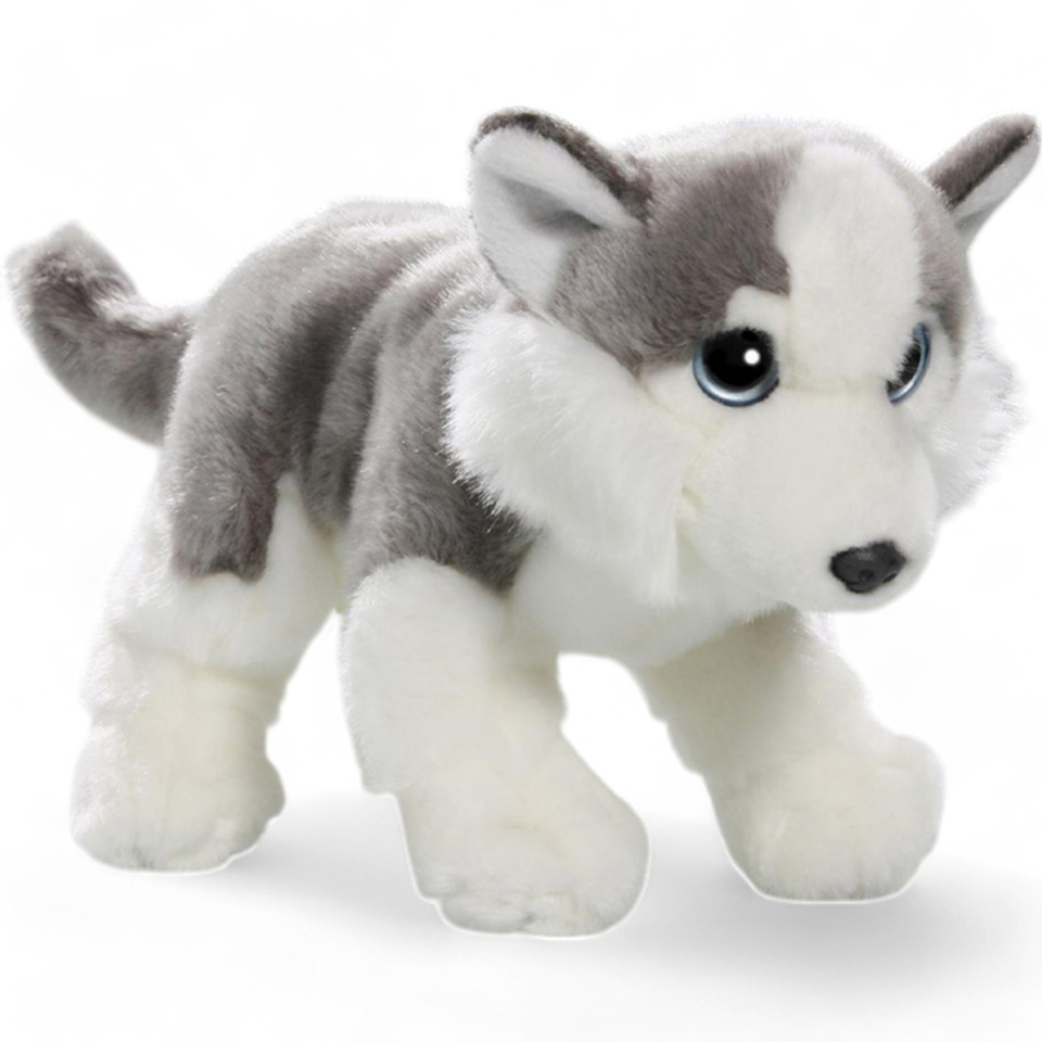 Plüschtier: Husky mit großen Augen | Kuscheltier | Stofftier