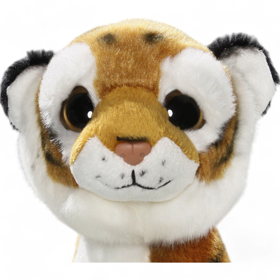 Plüschtier: Tiger braun Baby sitzend mit großen Augen | Kuscheltier | Stofftier
