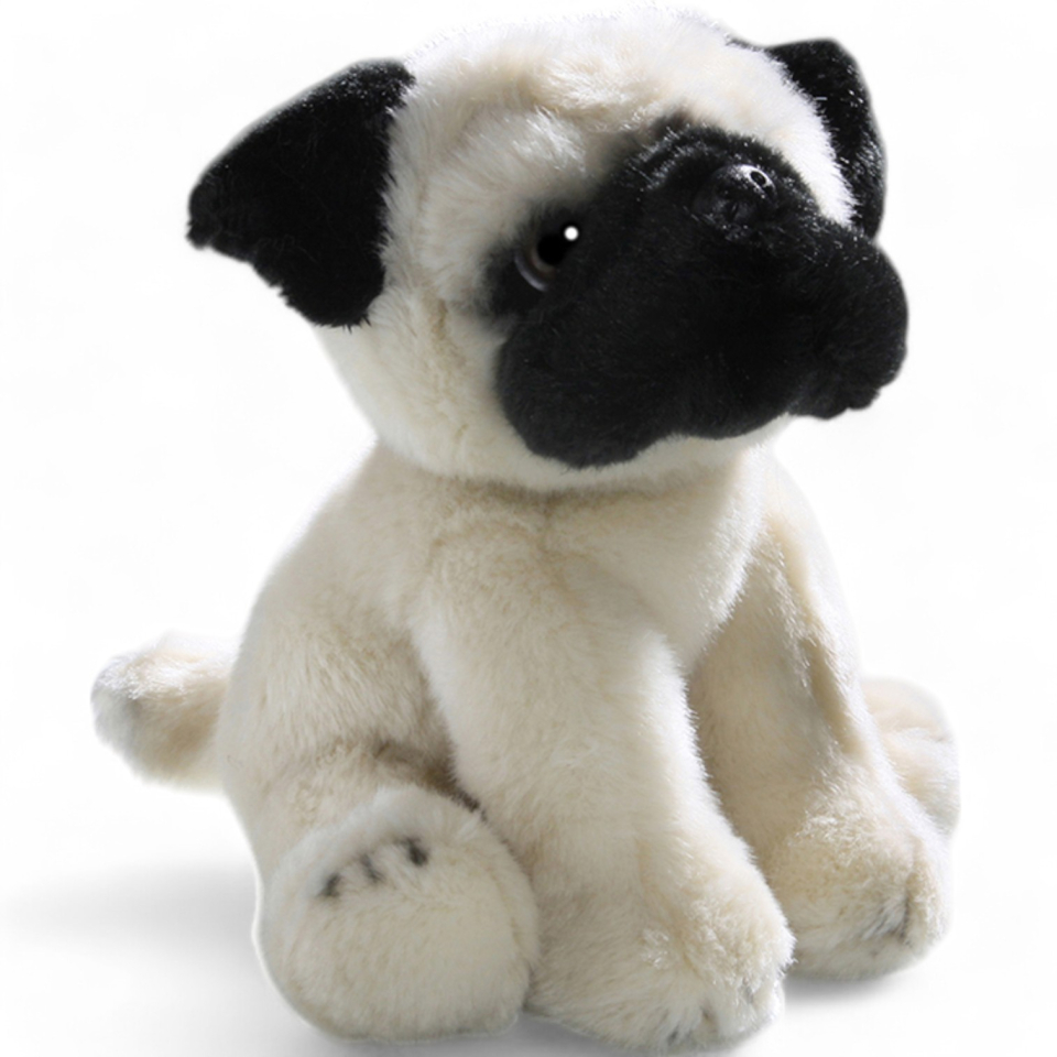 Plüschtier: Mops Welpe sitzend | Kuscheltier | Stofftier