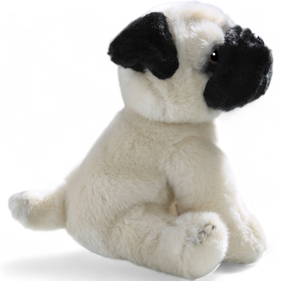 Plüschtier: Mops Welpe sitzend | Kuscheltier | Stofftier