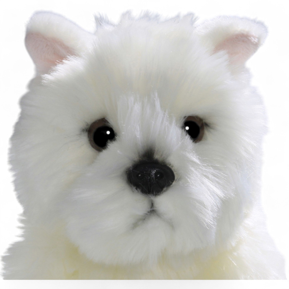 Plüschtier: Westie, West Highland Terrier Welpe sitzend | Kuscheltier | Stofftier