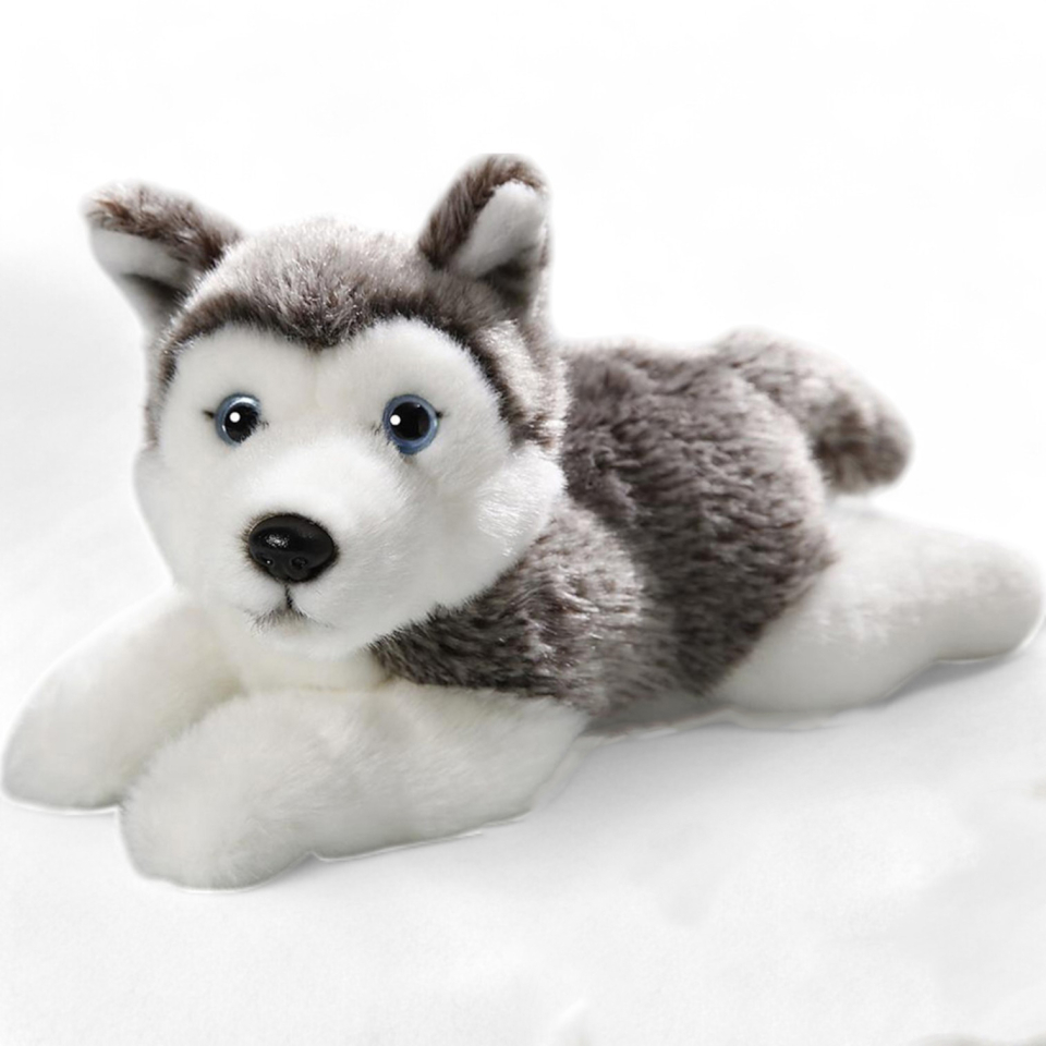 Plüschtier: Husky liegend | Kuscheltier | Stofftier