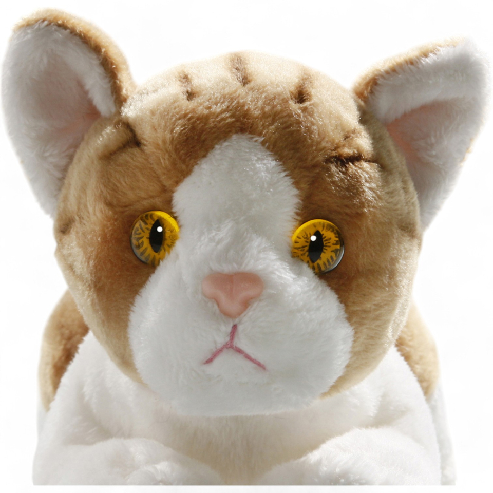 Plüschtier: Katze hellbraun schleichend | Kuscheltier | Stofftier