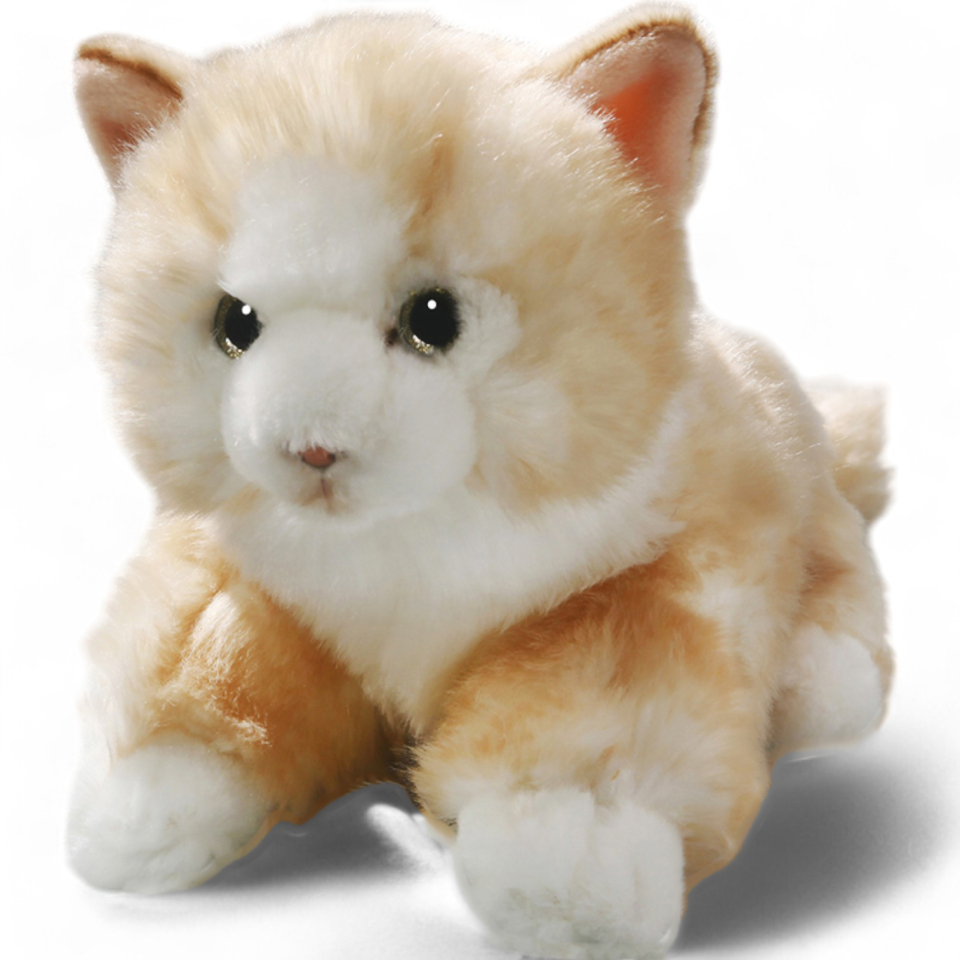 Cat lying beige | soft toy | stuffed animal | plush toy