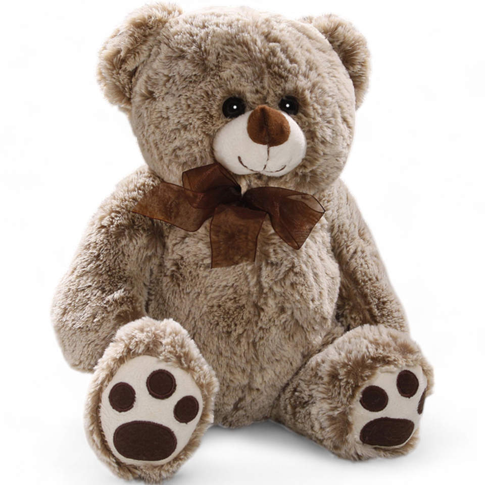 Plüschtier: Bär, Weihnachts-Teddy sitzend | Kuscheltier | Stofftier