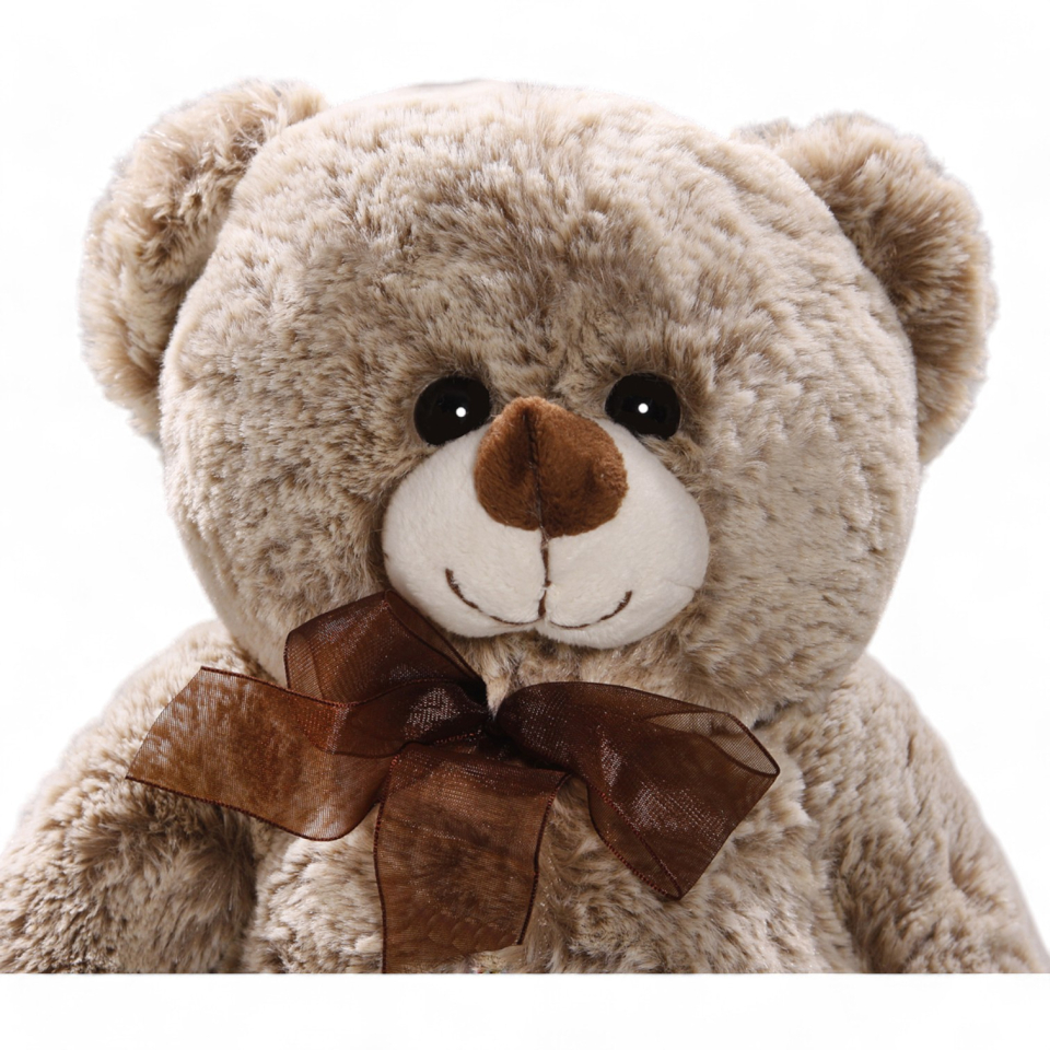 Plüschtier: Bär, Weihnachts-Teddy sitzend | Kuscheltier | Stofftier