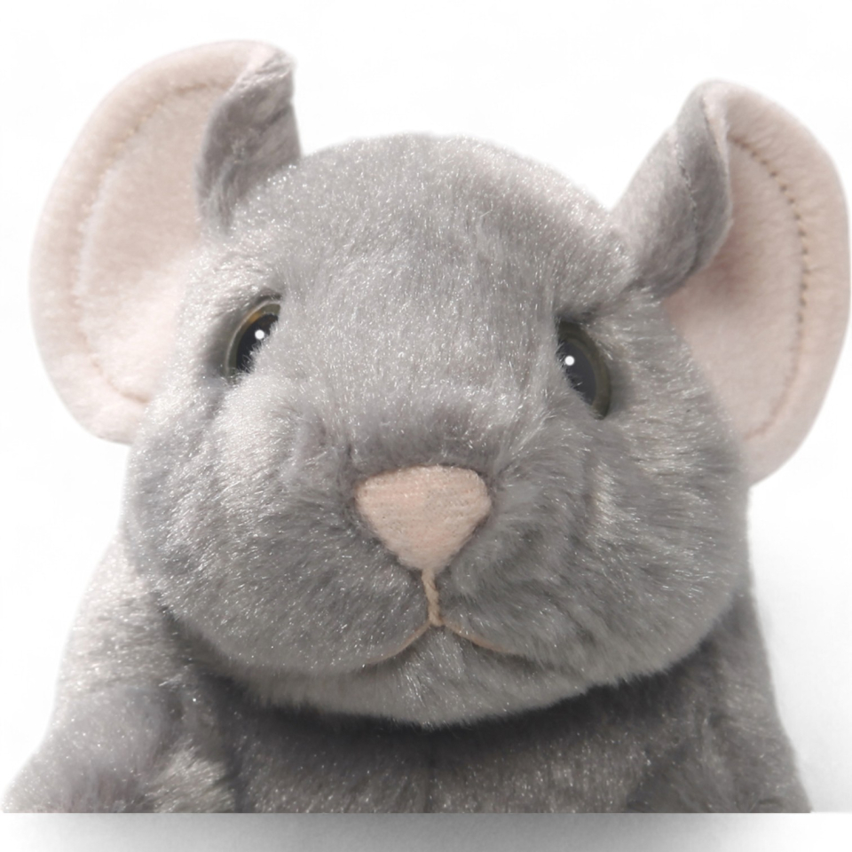 Plüschtier: Maus grau aufrecht stehend | Kuscheltier | Stofftier