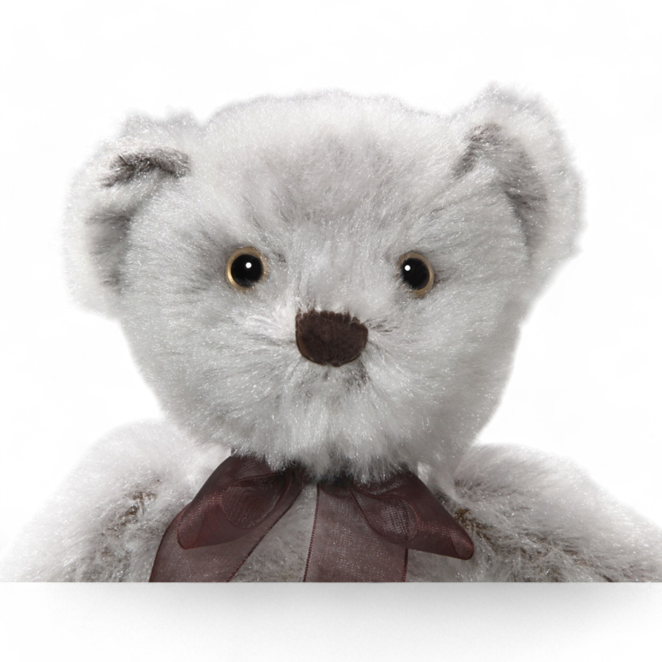 Teddy Bear nostalgic style with Bow in ruby red | soft toy | stuffed animal | plush toy