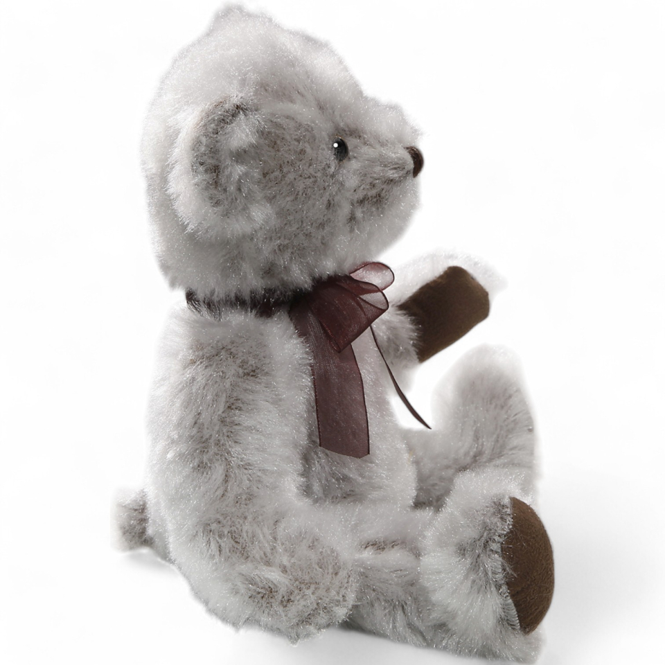 Teddy Bear nostalgic style with Bow in ruby red | soft toy | stuffed animal | plush toy